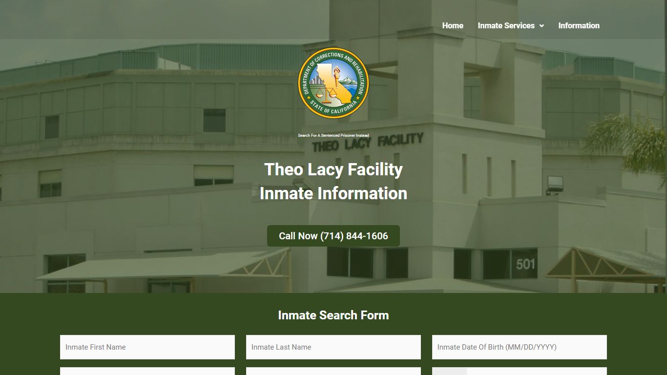 Theo Lacy Jail - Orange County Inmate Search